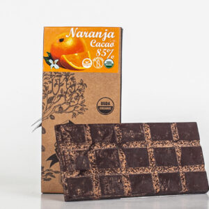 Barra chocolate orgánico naranja