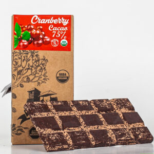 Barra chocolate orgánico cranberry