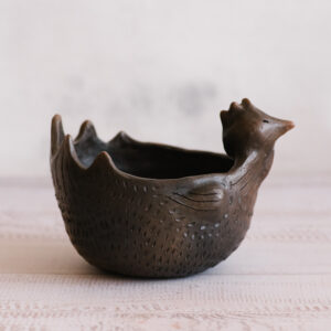 Gallina cerámica negra