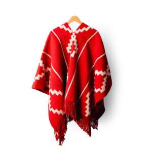 Manta tradicional roja