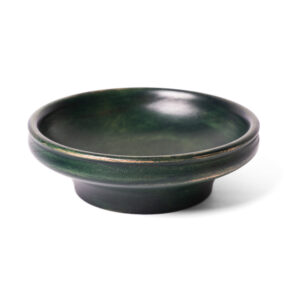 Cuenco de madera color verde