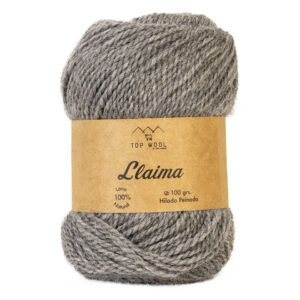 Ovillo de lana Llaima color gris