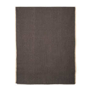 Alfombra telar XL gris borde blanco 276 x 194 cm.