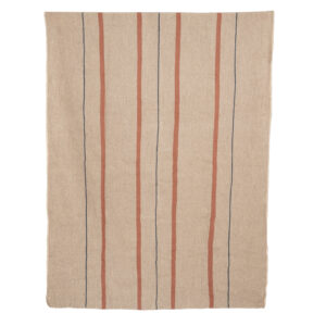 Alfombra telar L beige con líneas 242 x 158 cm.