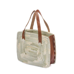 Cartera de ñocha con asas de cuero