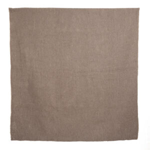 Alfombra telar café borde blanco 231 x 211 cm.