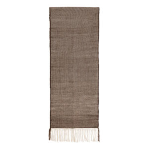 Echarpe de lana natural café con blanco