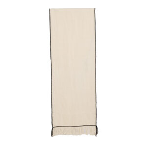 Echarpe telar crudo borde negro 212 x 56 cm