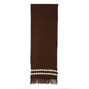 Piecera café con vellón 219 x 66 cm.