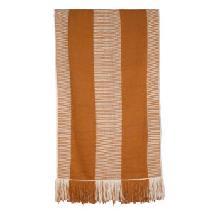 Piecera de lana de oveja, crudo y terracota