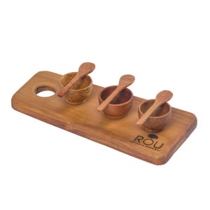 Set tabla pequeña y 3 pocillos