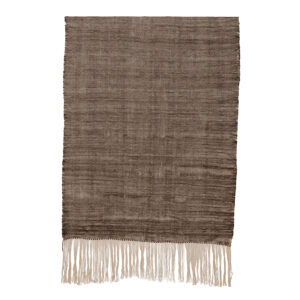 Piecera telar XL jaspeado gris y café 220 x 111 cm.