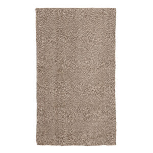 Bajada de cama telar gris claro jaspeado 140 x 70 cm.