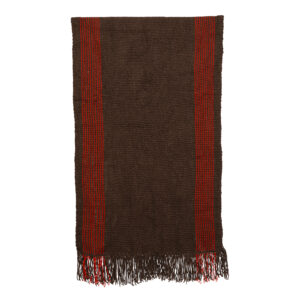 Piecera telar café y ladrillo 184 x 87 cm.