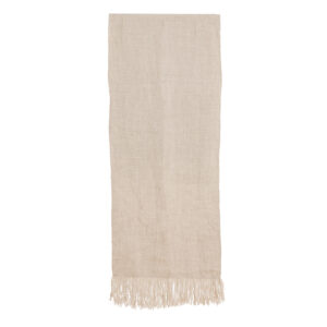 Echarpe telar beige 190 x 53 cm. 