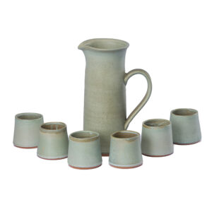 Jarra cerámica con 6 vasos